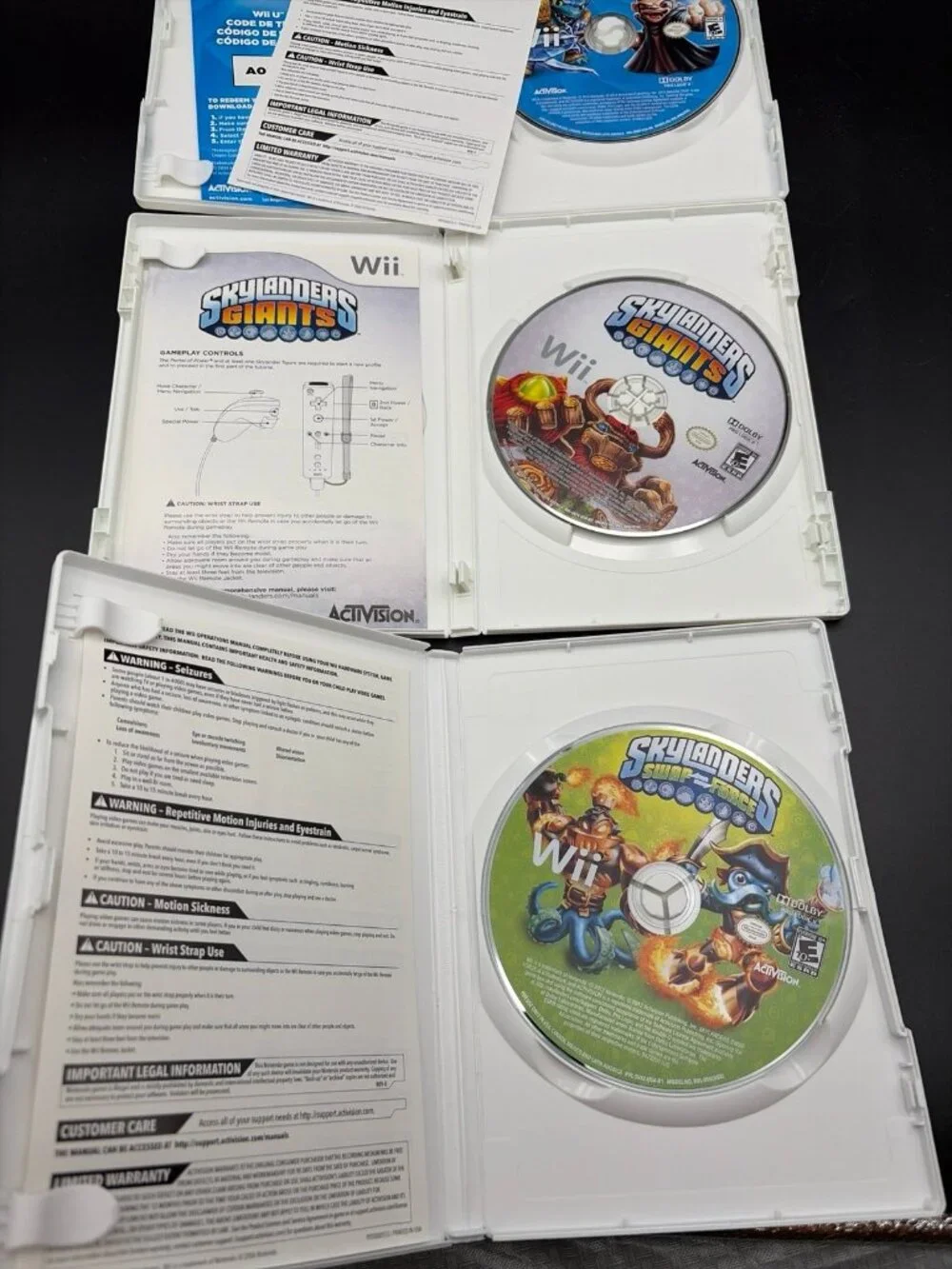 Skylander Swap Force, Trap Team & Giants Lot of 3 - Nintendo Wii, Complete CIB
